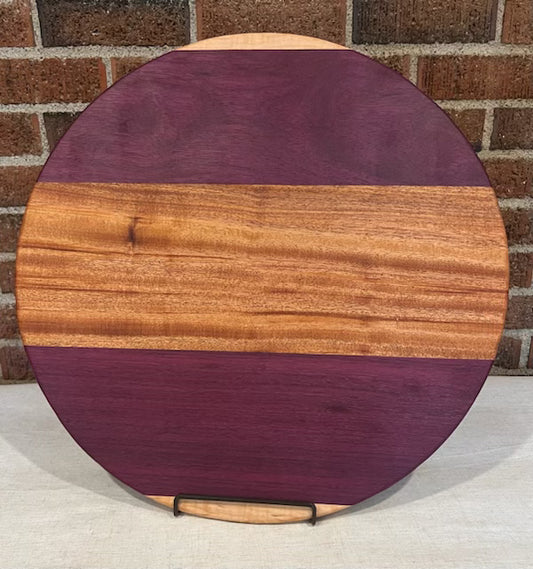 African Mahogany + Purpleheart + Maple Lazy Susan