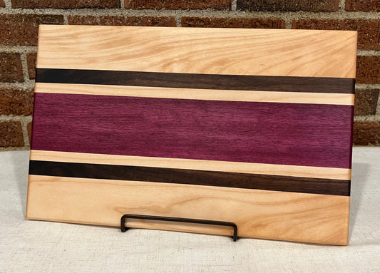 Maple + Walnut + Purpleheart Cutting Board
