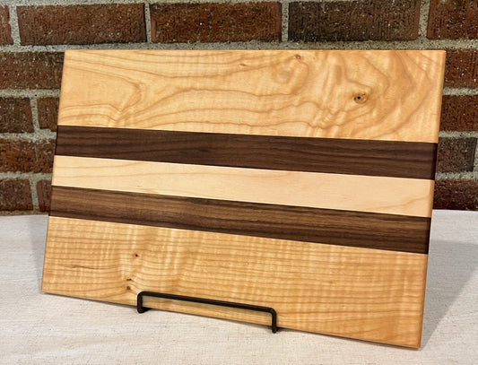 Curly Maple + Walnut Cutting Board