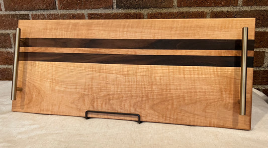 Curly Maple + Walnut Serving Tray