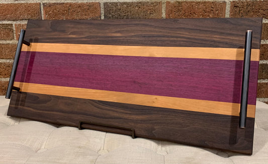 Purple Heart + Cherry + Walnut Serving Tray