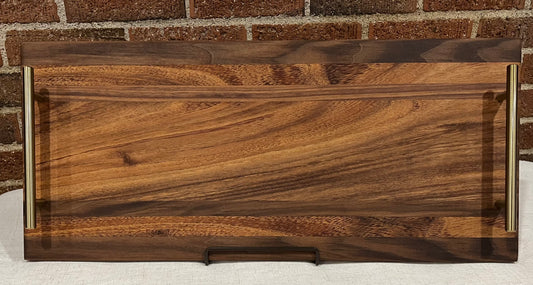 Walnut + Monkeypod Serving Tray