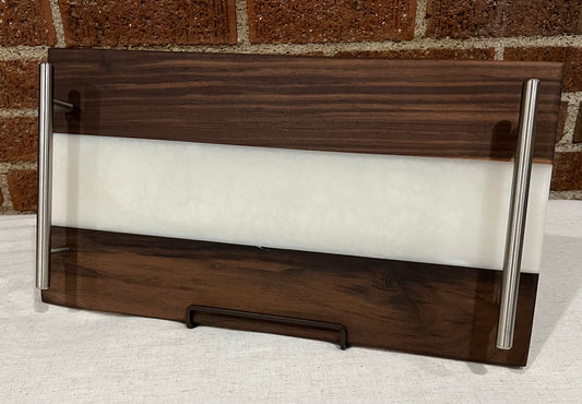 Walnut + Resin Serving Tray