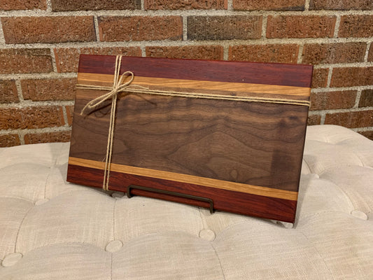 Padauk + Cherry + Walnut Cutting Board