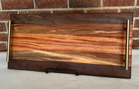 Walnut + Maple + African Mahogany Serving Tray