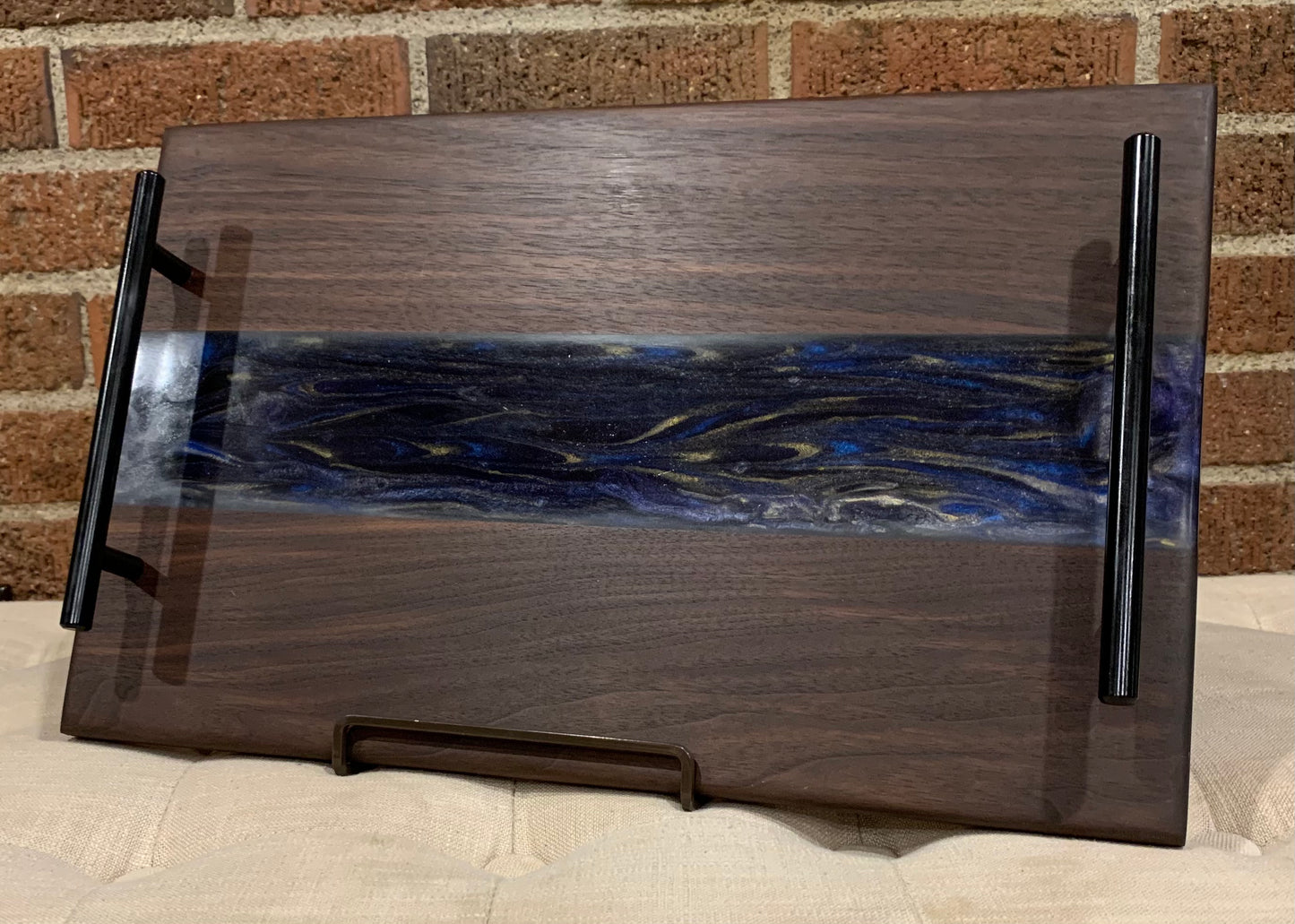 Walnut + Resin Serving Tray