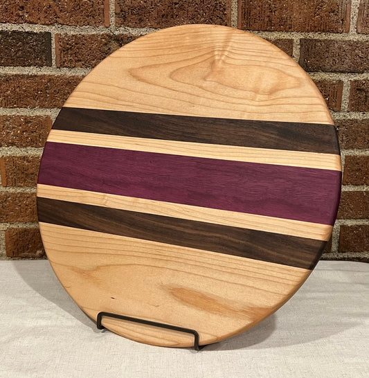 Maple + Walnut + Purpleheart Round Board