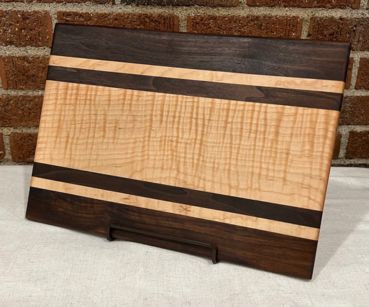 Curly Maple + Walnut Cutting Board