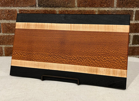 Leopardwood + Wenge + Curly Maple Cutting Board