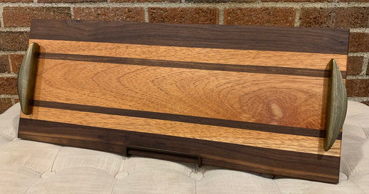 Spanish Cedar + Walnut Serving Tray