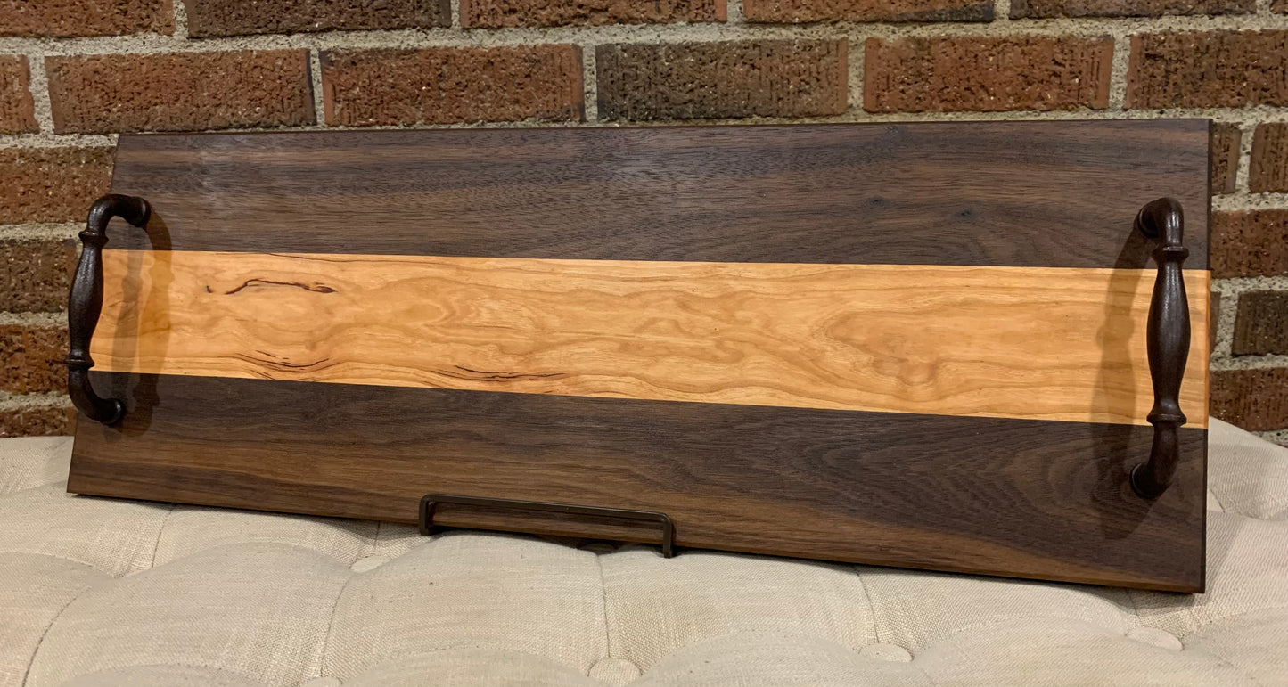 Cherry + Walnut Serving Tray