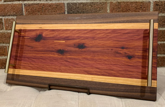 Red Cedar + Walnut  + Maple Serving Tray