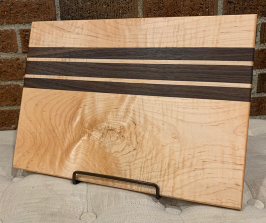 Curly Maple + Walnut Cutting Board