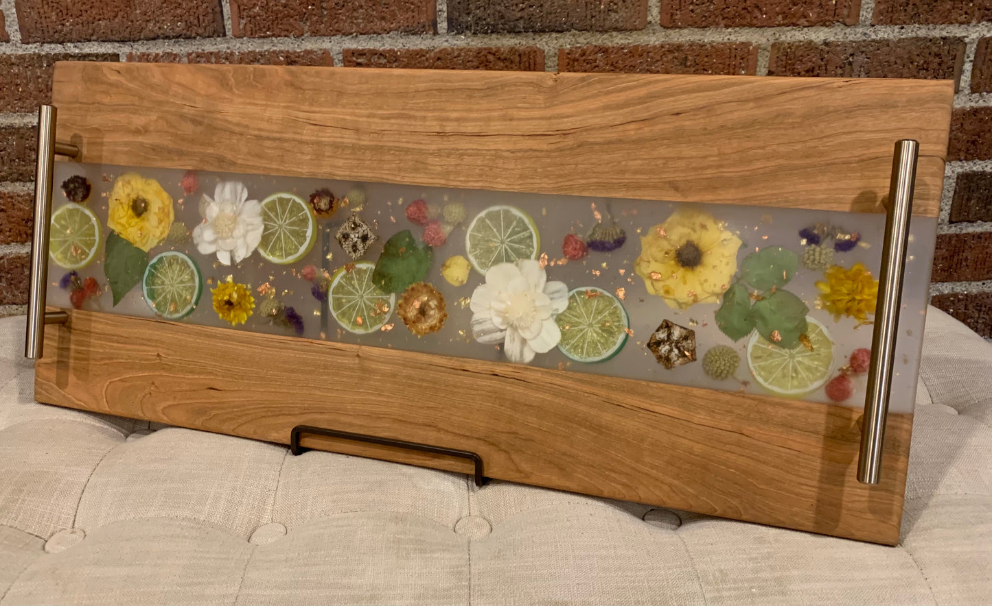 Cherry + Spring Resin Serving Tray