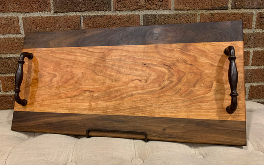 Cherry + Walnut Serving Tray