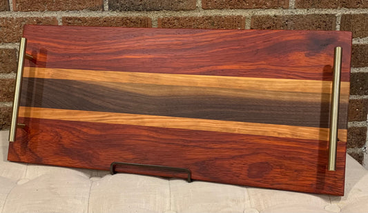 Padauk + Cherry + Walnut Serving Tray