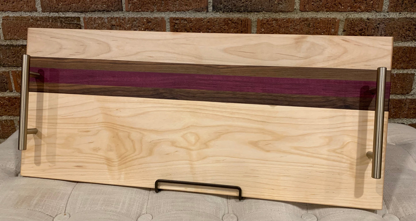 Maple + Walnut + Purple Heart Serving Tray