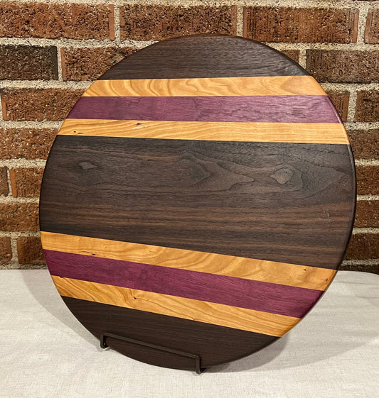 Walnut + Cherry + Purpleheart around Board