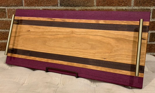 Cherry + Walnut + Purple Heart Serving Tray