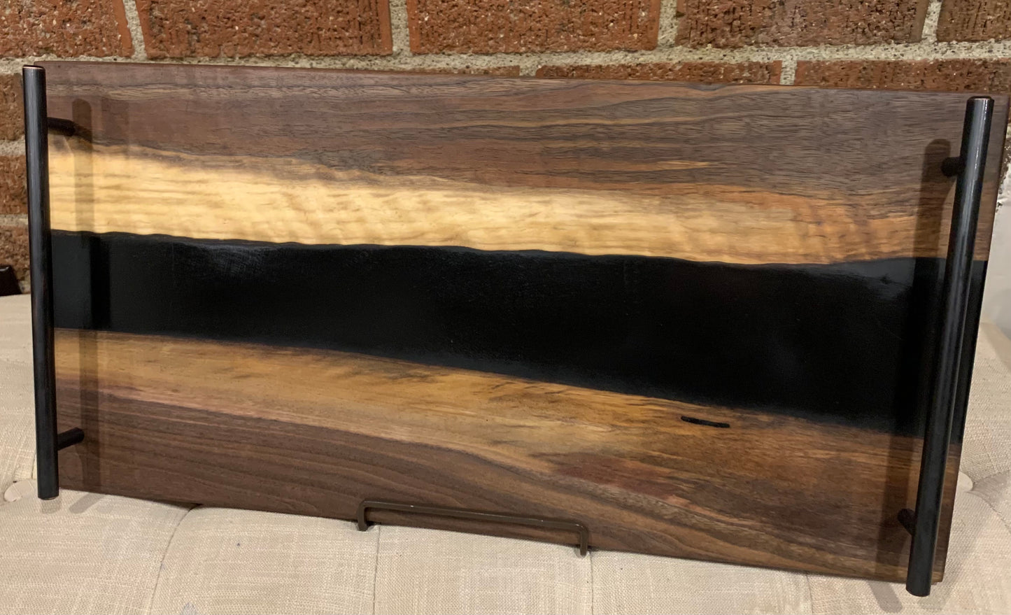 Walnut + Resin Live Edge Serving Tray