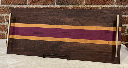 Walnut + Cherry + Purpleheart Serving Tray