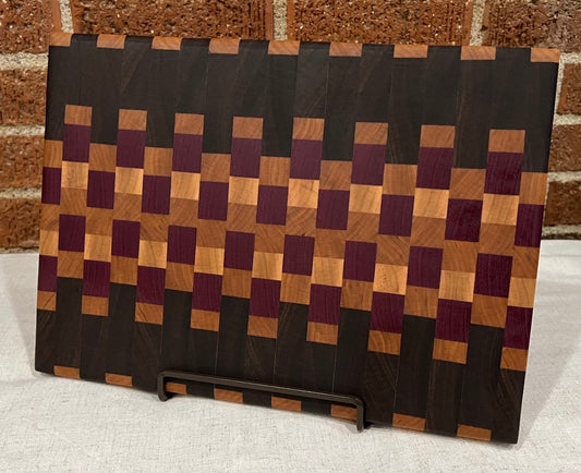 Walnut + Cherry + Maple + Purpleheart End Grain Cutting Board