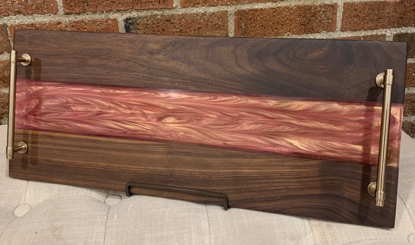 Walnut + Resin Serving Tray