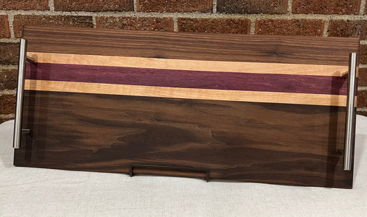 Walnut + Maple + Purpleheart Serving Tray