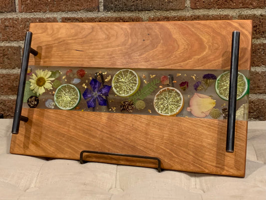 Cherry + Spring Resin Serving Tray (small)