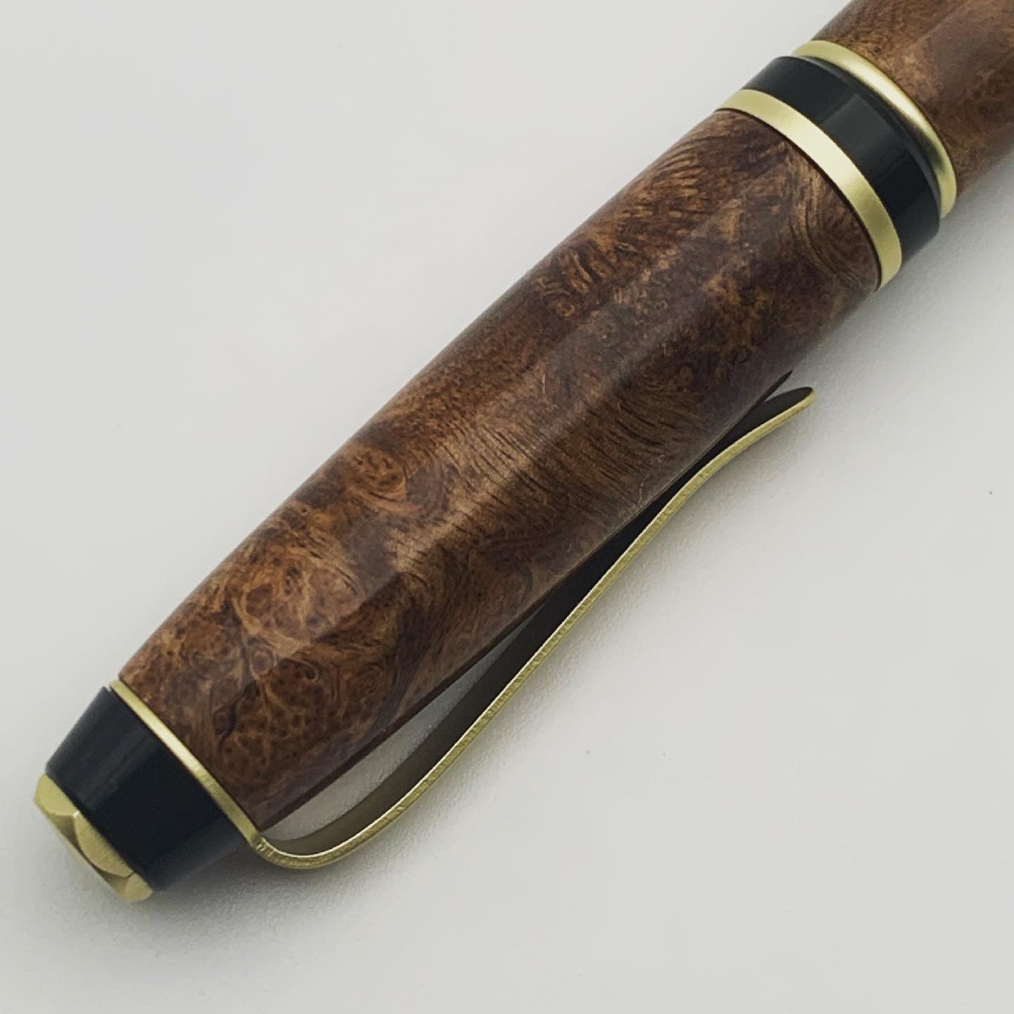 White Teak Burl Cigar Pen