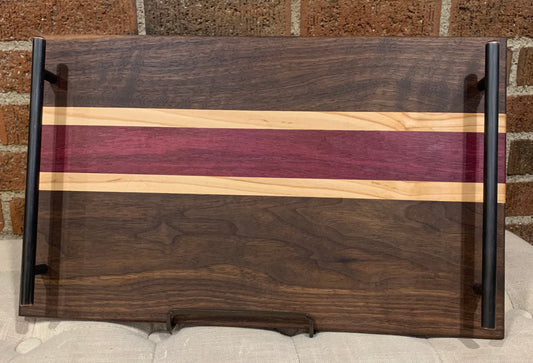 Walnut + Maple + Purple Heart Serving Tray