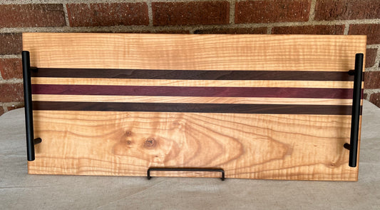 Curly Maple + Walnut + Purpleheart Serving Tray