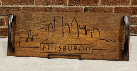 African Teak + PGH Skyline Serving Tray