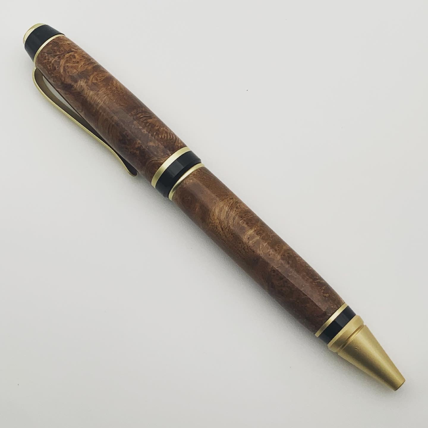 White Teak Burl Cigar Pen