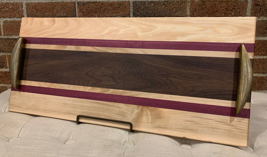Walnut + Maple + Purpleheart Serving Tray