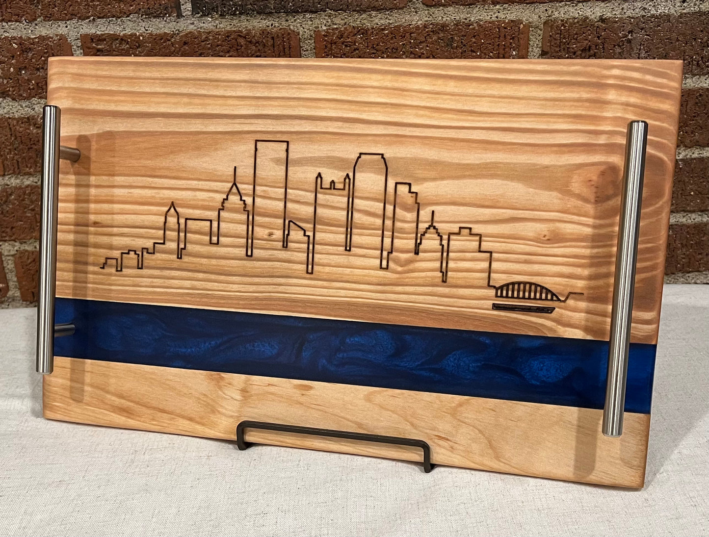 Maple + Resin PGH Skyline Serving Tray