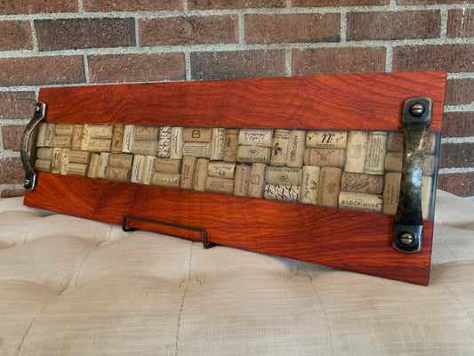 Padauk + Cork Resin Serving Tray