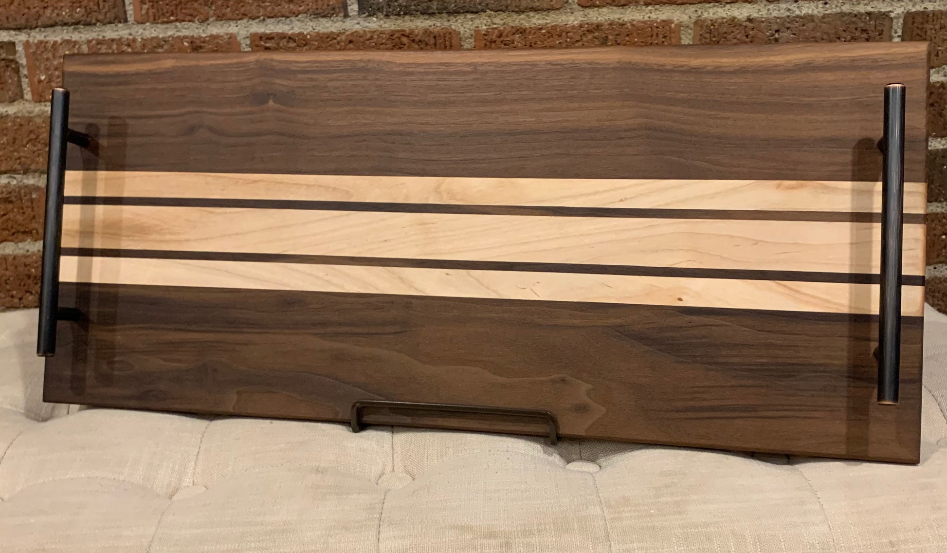 Walnut Tray Walnut + Maple Serving Tray – FourTwelve Woodworks