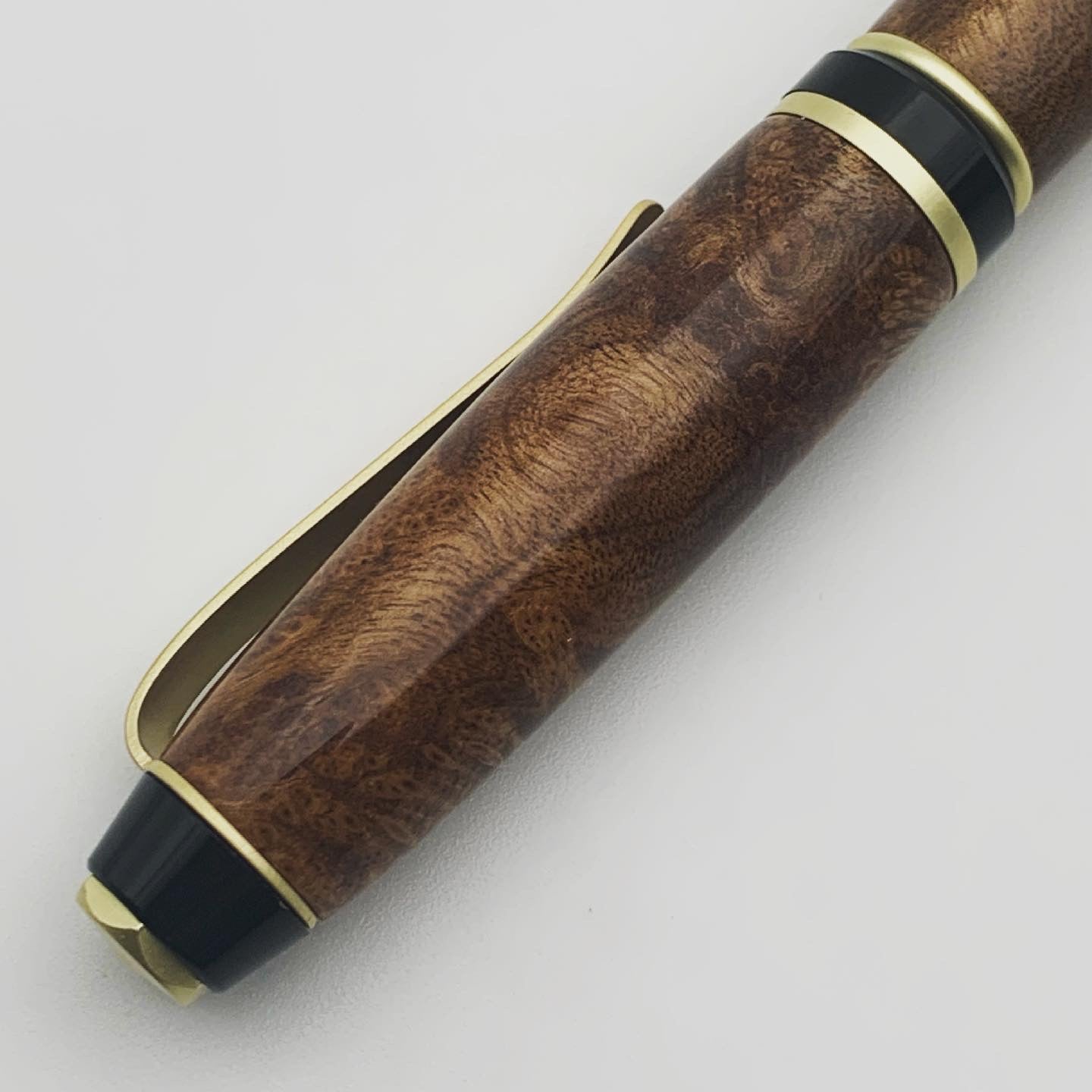 White Teak Burl Cigar Pen